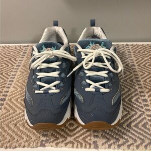 Skechers Women's Navy and White Sneakers